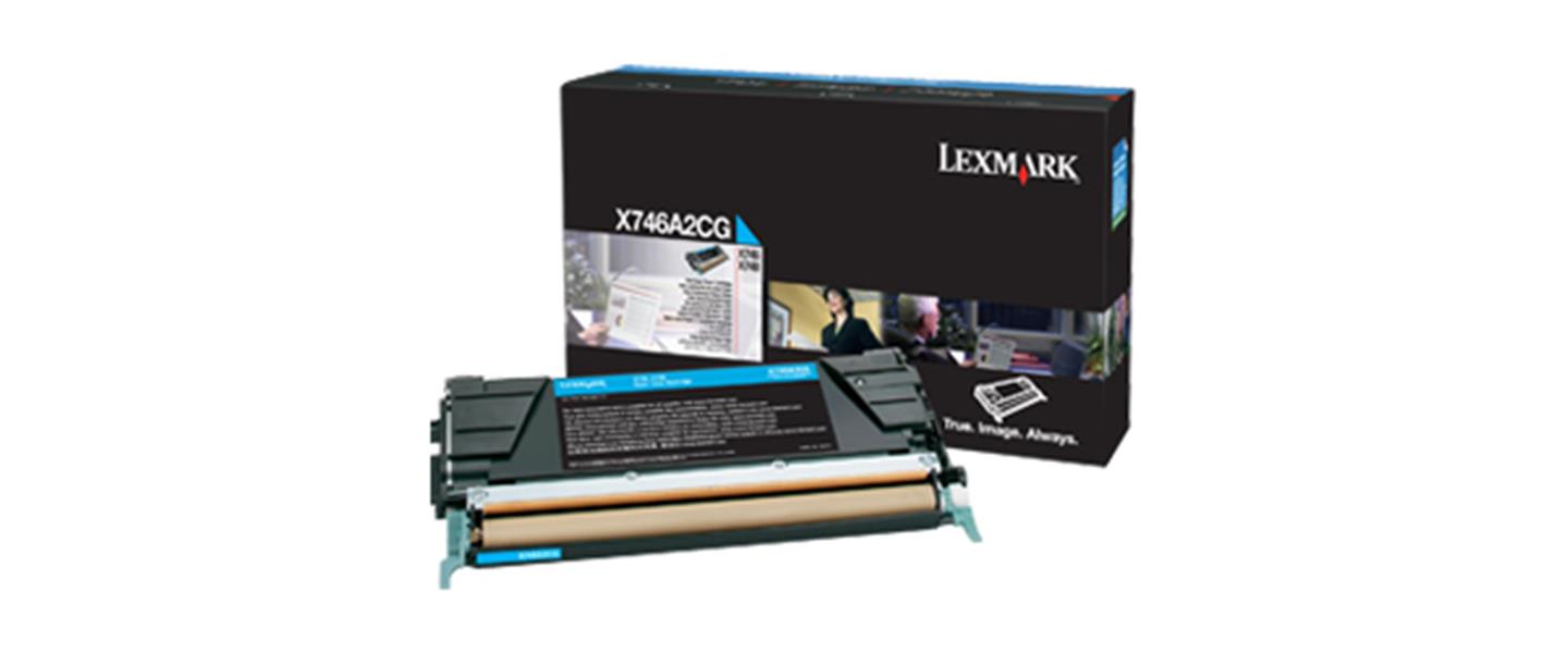 Lexmark X746A2CG tonercartridge Origineel Cyaan 1 stuk(s)