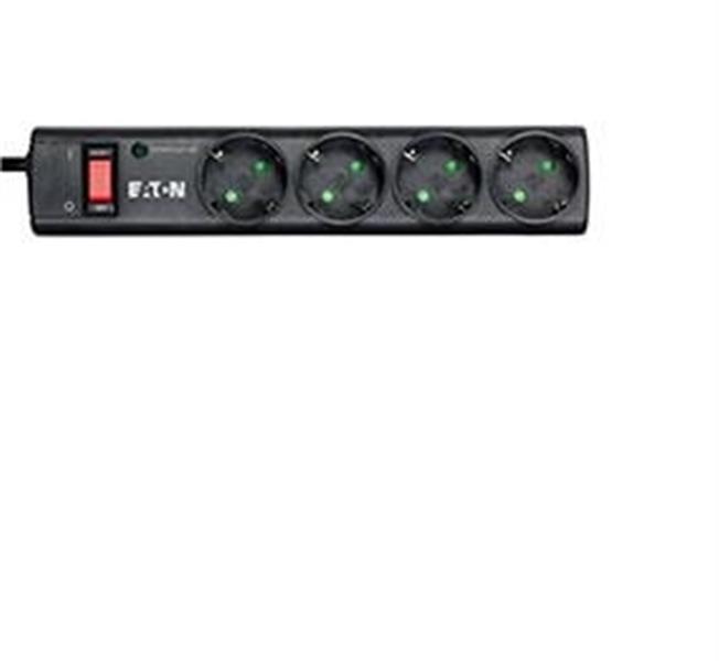 Eaton PS4D Overspanningsbeveiliging 4 AC-uitgang(en) 220 - 250 V Zwart, Wit 1 m