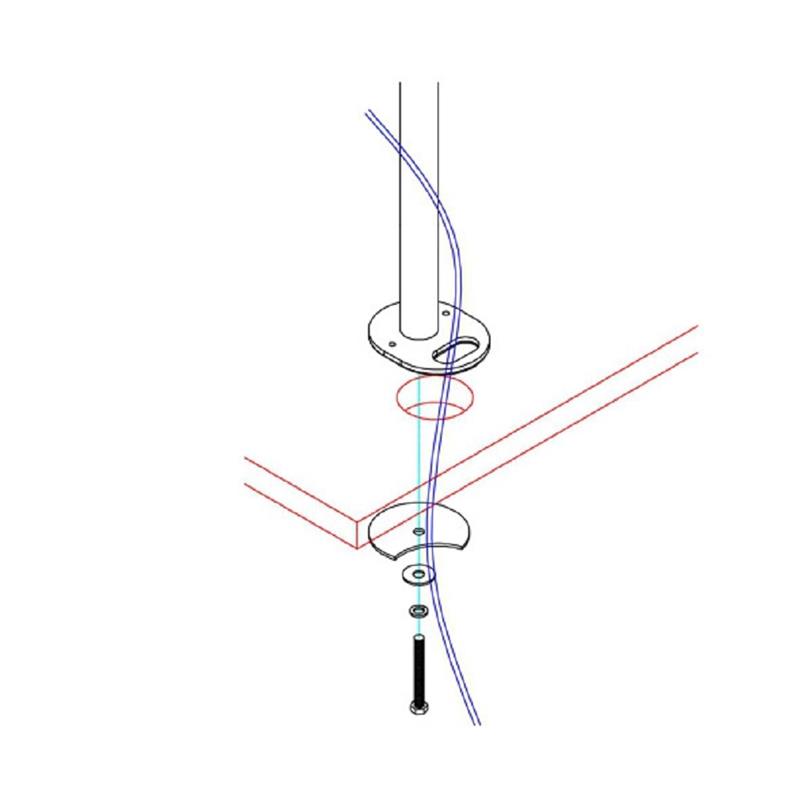 Neomounts bureaudoorvoerbuis