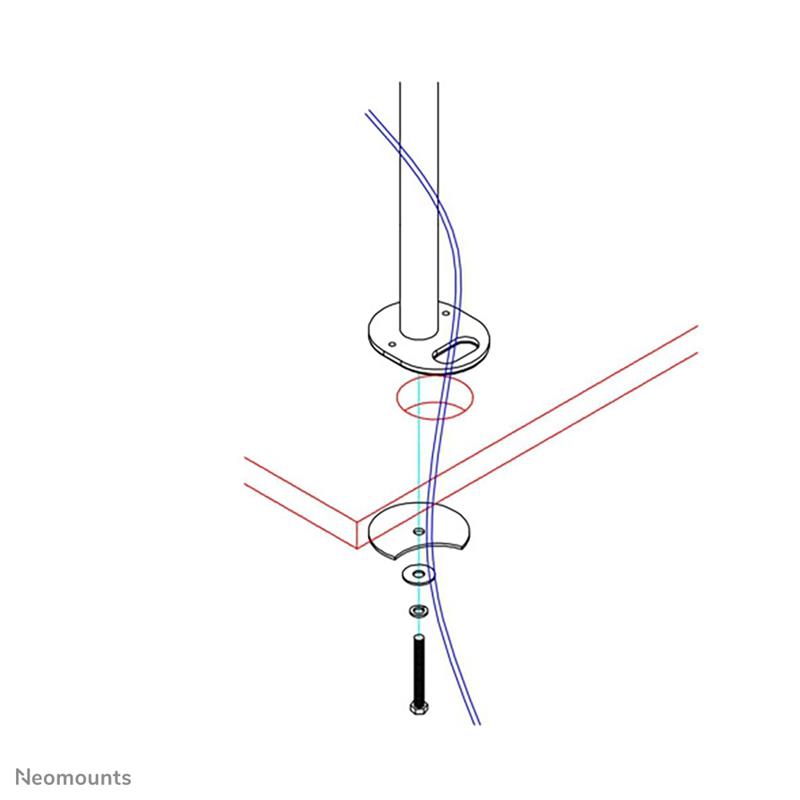 Neomounts bureaudoorvoerbuis