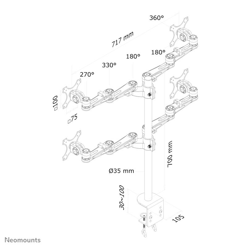 Neomounts monitorarm