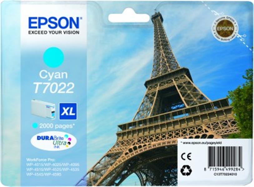 Epson Eiffel Tower Ink Cartridge XL Cyan 2k