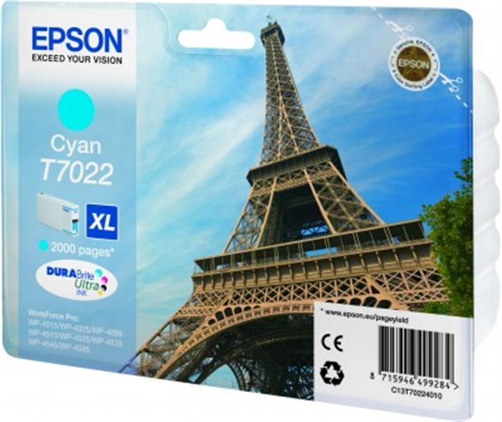 Epson Eiffel Tower Ink Cartridge XL Cyan 2k