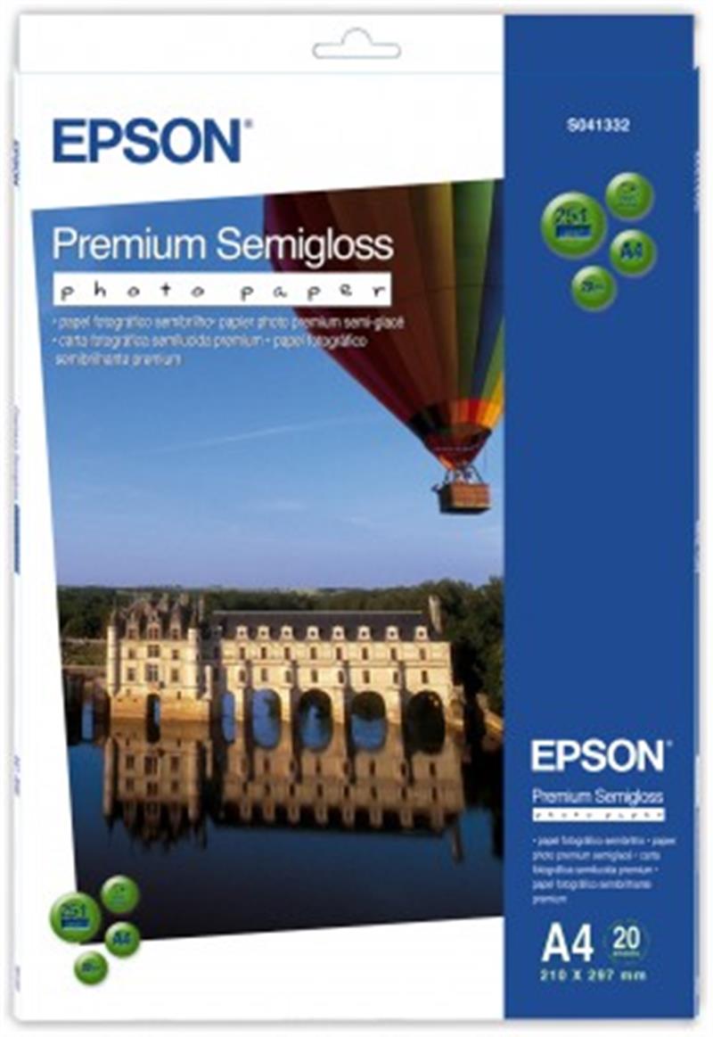 Epson Premium Semi-Gloss Photo Paper - A4 - 20 Vellen