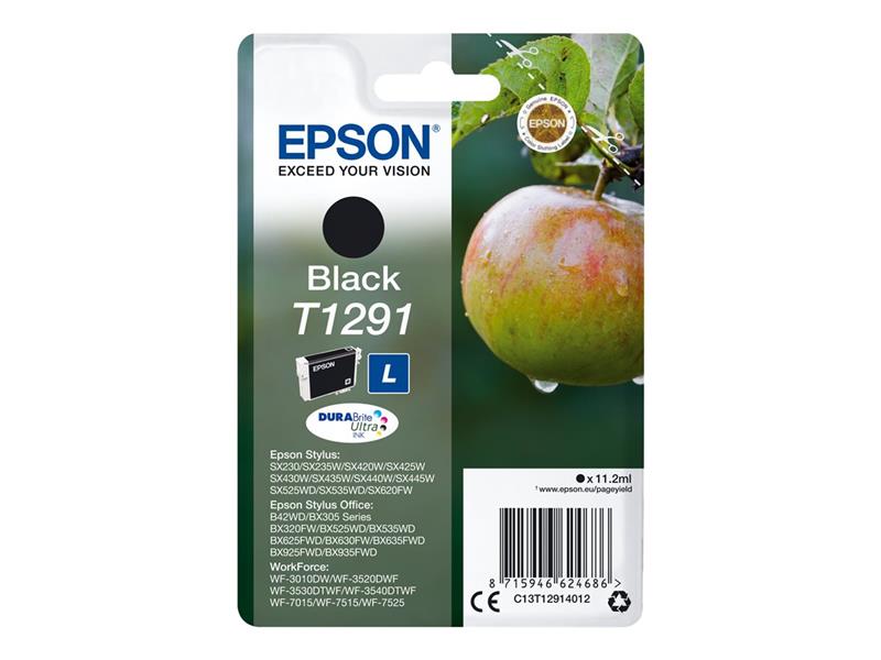 Epson Apple Singlepack Black T1291 DURABrite Ultra Ink