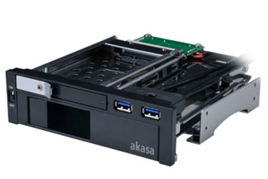 Akasa lokstor m51 tool free 2 5 3 5 sata hdd dock in 5 25 pc bay with usb 3 0 pass through ports