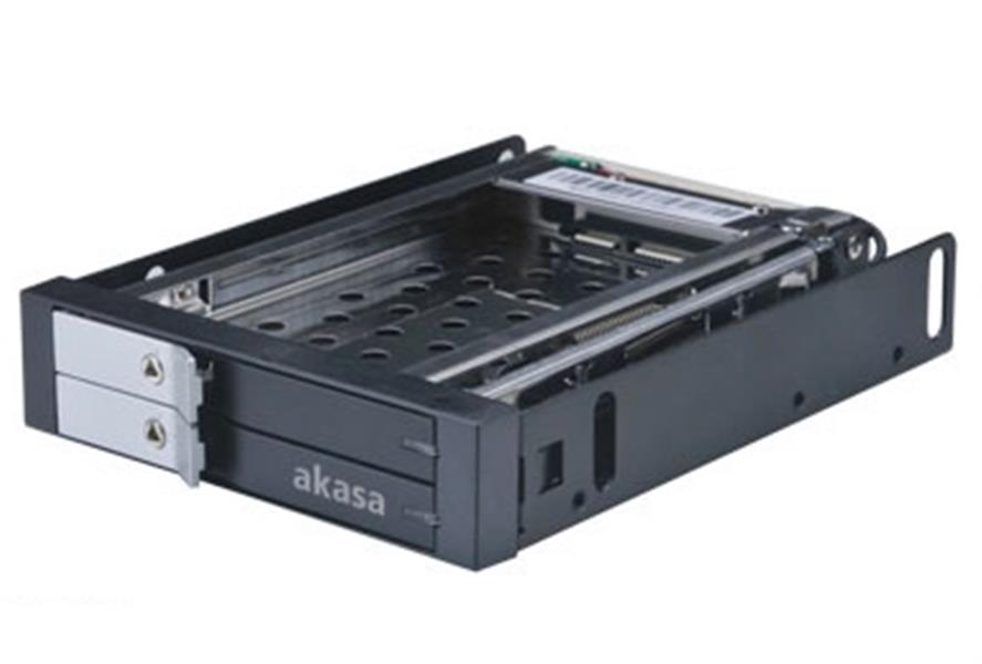 Akasa lokstor m21 tool free 2 x 2 5 ssd sata hdd dock in 3 5 pc bay