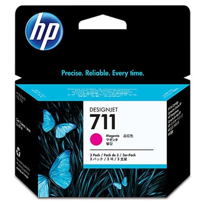 HP 711 Origineel Magenta Multipack 3 stuk(s)