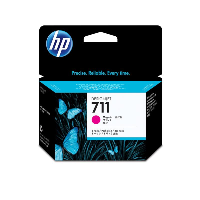 HP 711 Origineel Magenta Multipack 3 stuk(s)