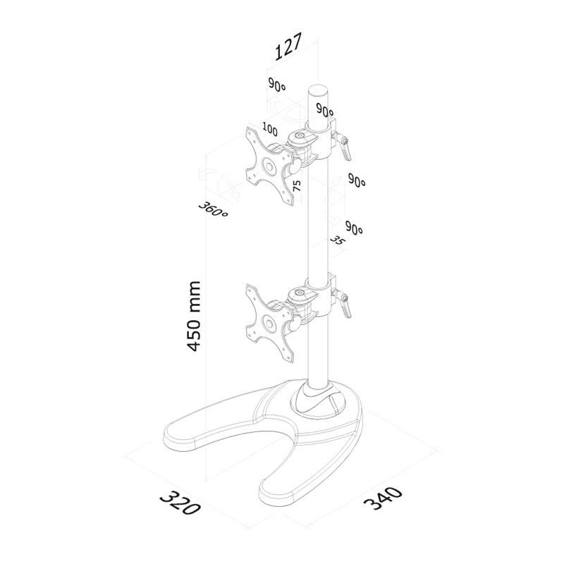 Neomounts monitor stand