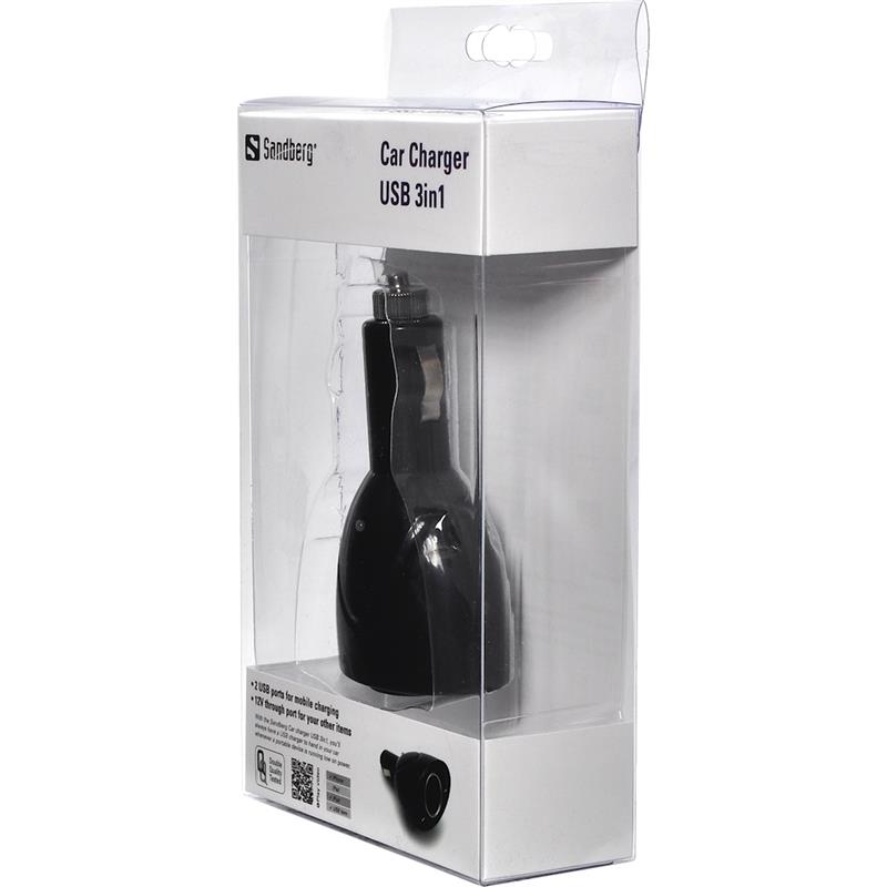 Sandberg Car Charger USB 3in1