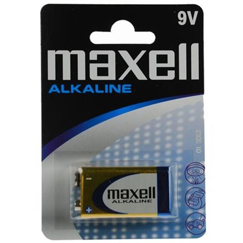 MAXELL BATTERY ALKALINE 9V 6LR61 BLISTER*1 723761 04 EU