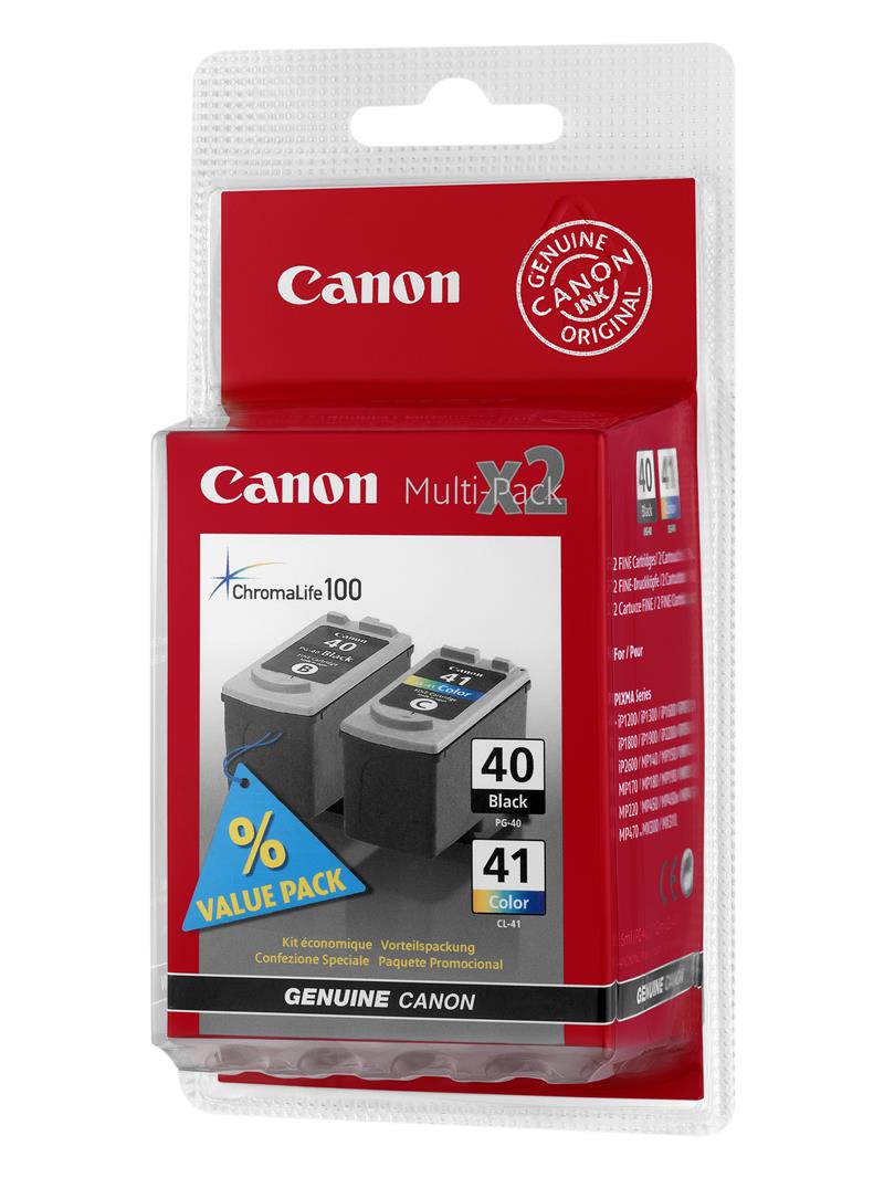 Canon PG-40/CL-41 Origineel Zwart, Cyaan, Magenta, Geel Multipack 2 stuk(s)