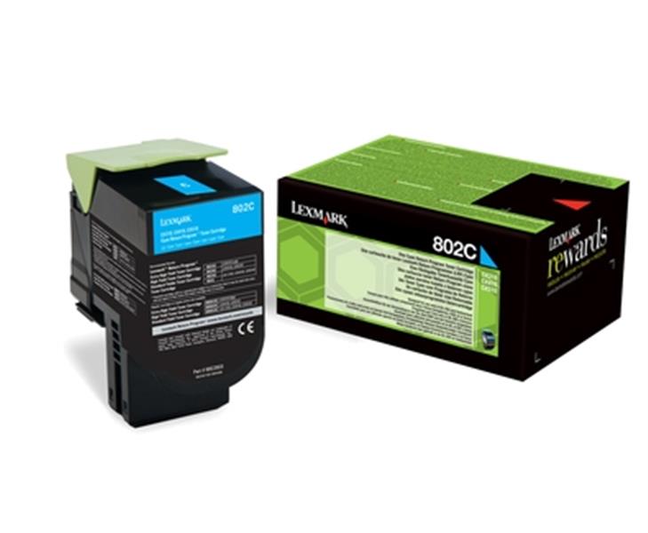 Lexmark 802C Origineel Cyaan 1 stuk(s)