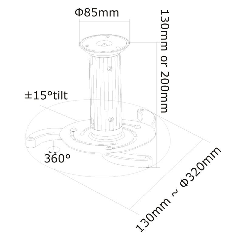 Neomounts projector plafondsteun