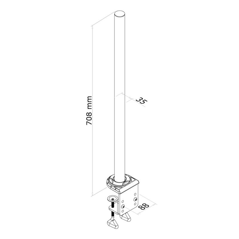 Neomounts verlengbuis monitorarm