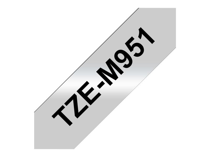 Brother TZe-M951 labelprinter-tape Zwart op zilver