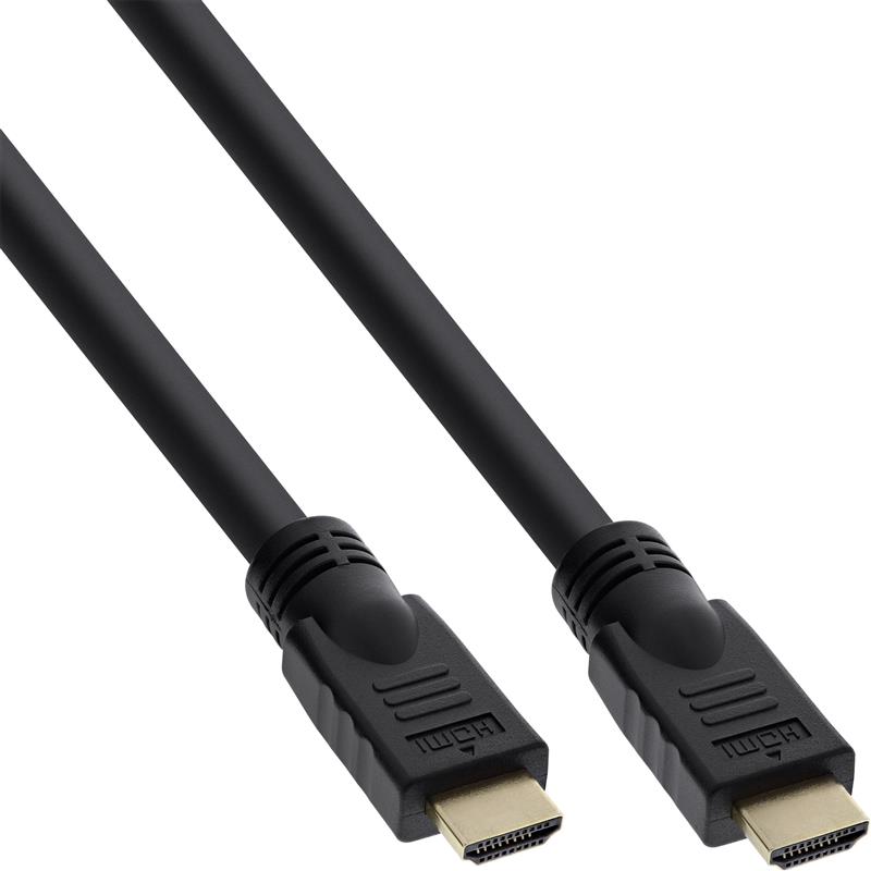 InLine HDMI kabel High Speed HDMI kabel met Ethernet M M zwart vergulde contacten 10m