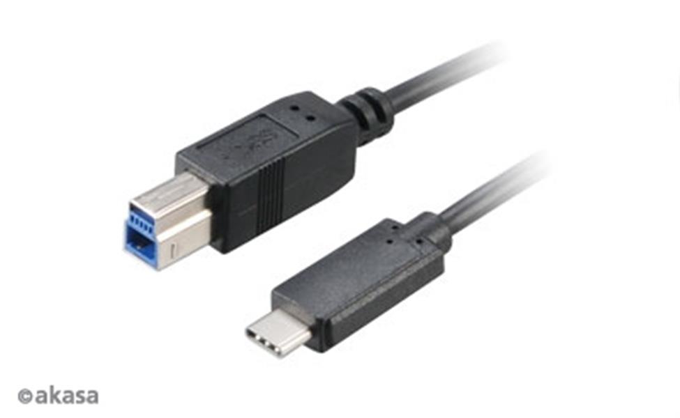 Akasa USB 3 1 Gen2 Cable USB C - USB B 1m *USBCM *USBAM