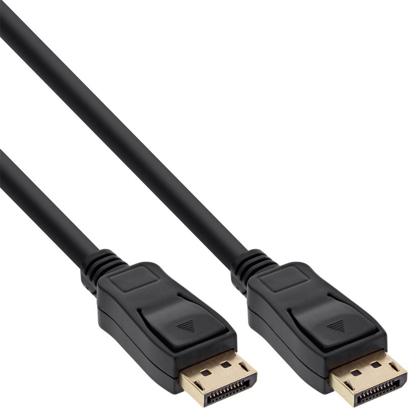 InLine DisplayPort kabel zwart vergulde contacten 10m