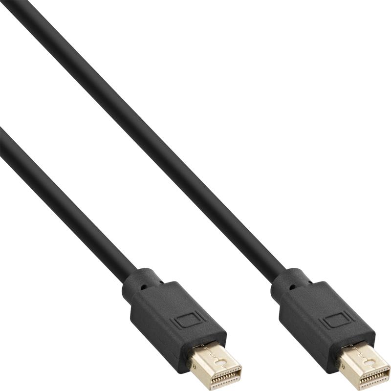 InLine Mini DisplayPort 1 4 Cable M M black gold 3m