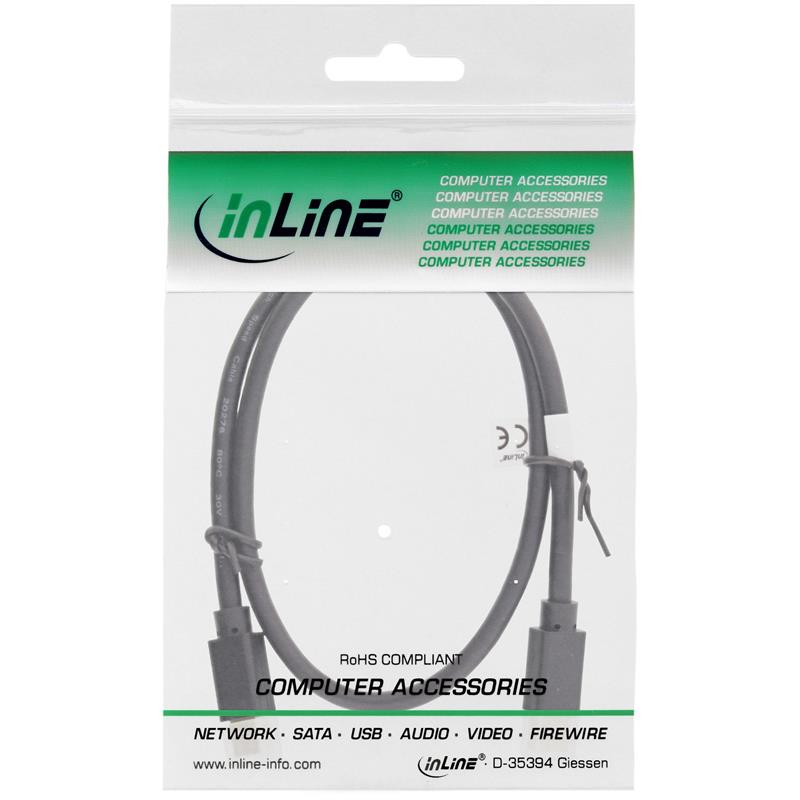 InLine Mini DisplayPort 1 4 Cable M M black gold 0 5m