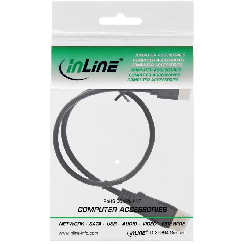 InLine Mini DisplayPort to DisplayPort Cable black 5m