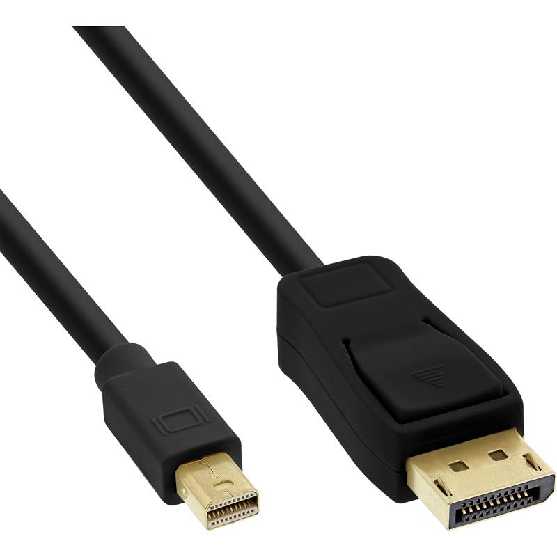 InLine Mini DisplayPort OUT zu DisplayPort IN Kabel zwart 0 5m