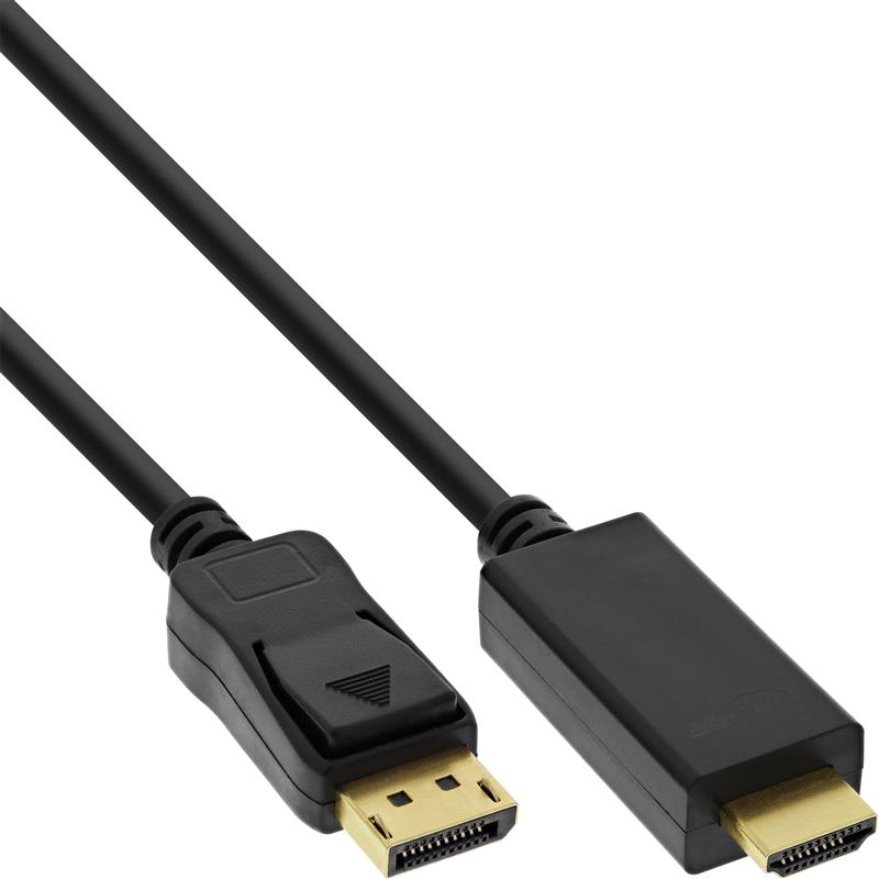 InLine DisplayPort zu HDMI Konverter Kabel zwart 0 3m