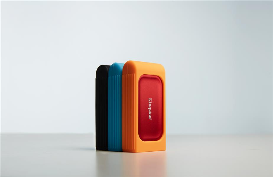 Kingston Technology 3 rubberen hoezen voor XS SSD: zwart, blauw, oranje
