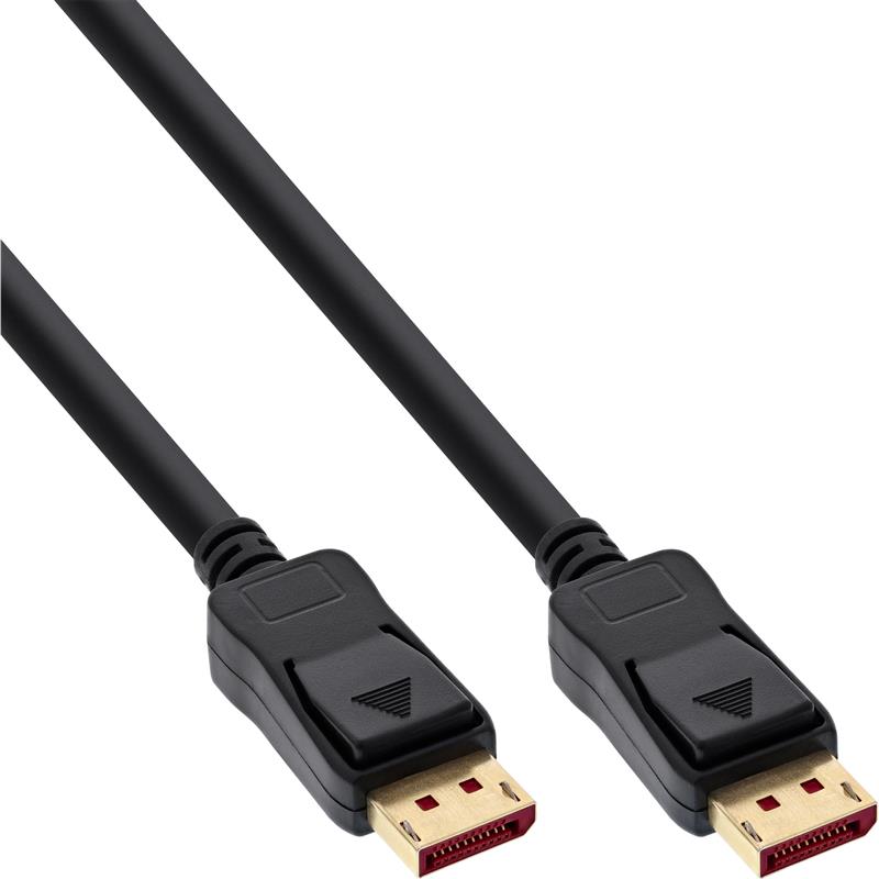 InLine DisplayPort 1 4 cable 8K4K black gold 0 5m