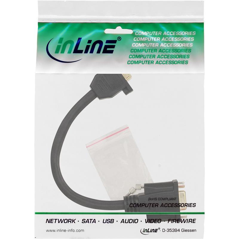 InLine VGA Adapter Cable 15 Pin VGA femalte to female 0 2m