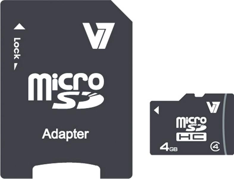 V7 VAMSDH4GCL4R-2E flashgeheugen 4 GB MicroSDHC Klasse 4
