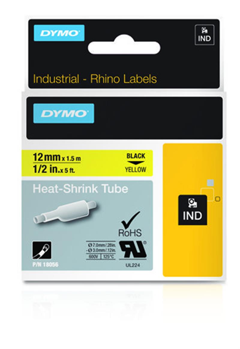 DYMO 18056 labelprinter-tape Zwart op geel