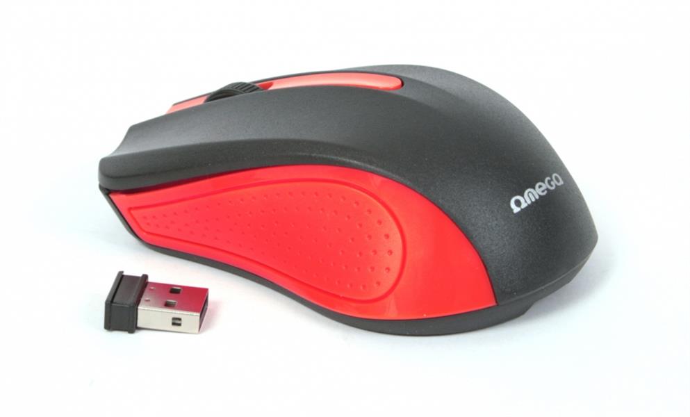 MOUSE OMEGA OM-419 WIRELESS 2 4GHz 1000DPI RED USB