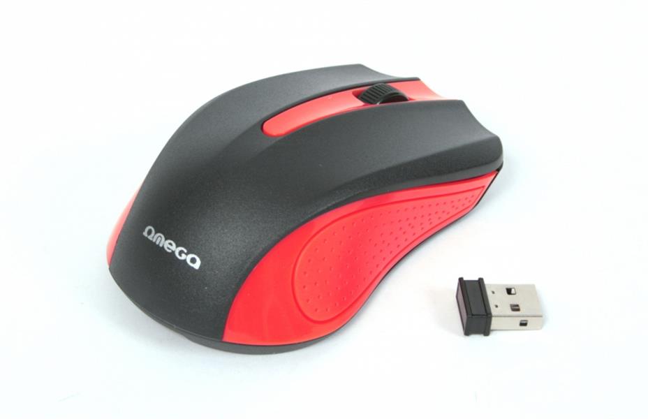 MOUSE OMEGA OM-419 WIRELESS 2 4GHz 1000DPI RED USB