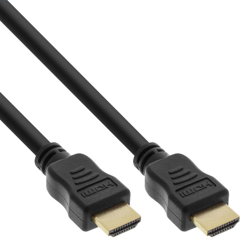InLine HiD High Speed HDMI Cable with Ethernet 4K2K M M black golden contacts 25m