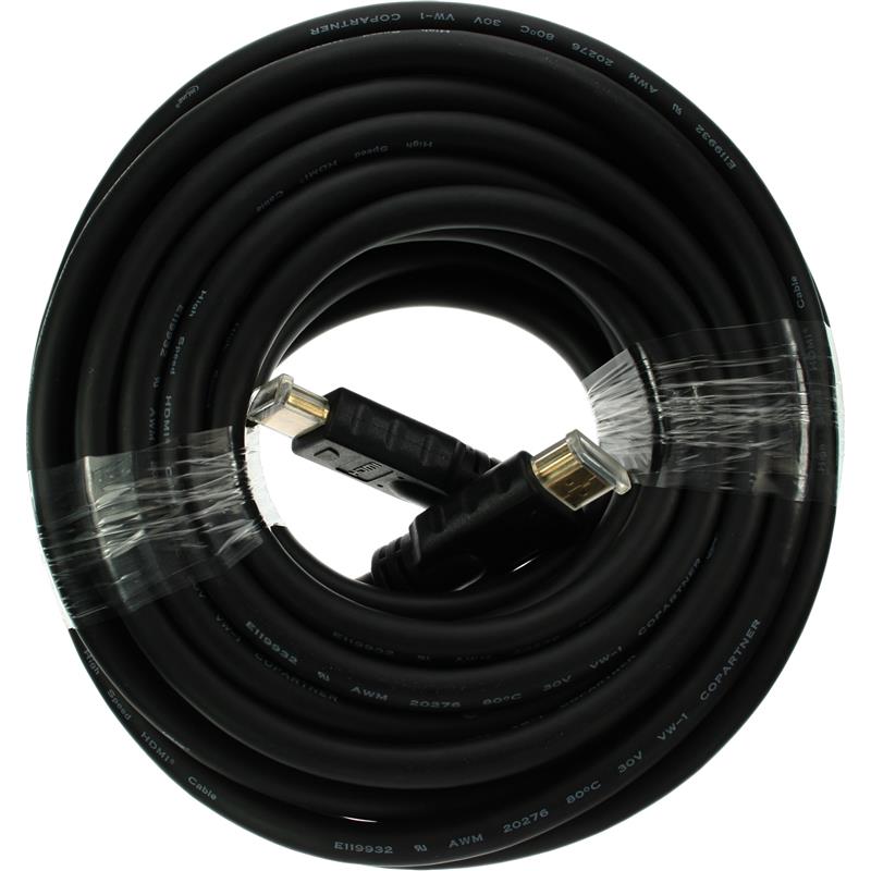 InLine HDMI kabel 19-pins M M zwart vergulde contacten 15m