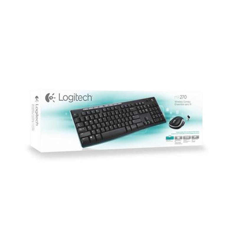 Logitech MK270 toetsenbord RF Draadloos QWERTY Italiaans Zwart
