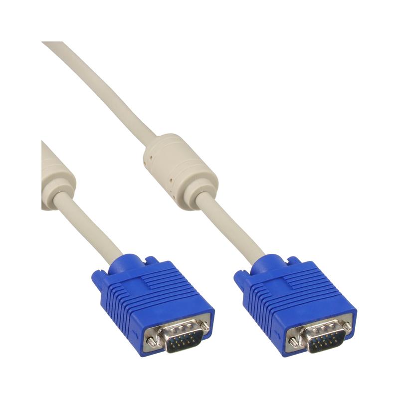 InLine S-VGA kabel beige 15HD M M 5m