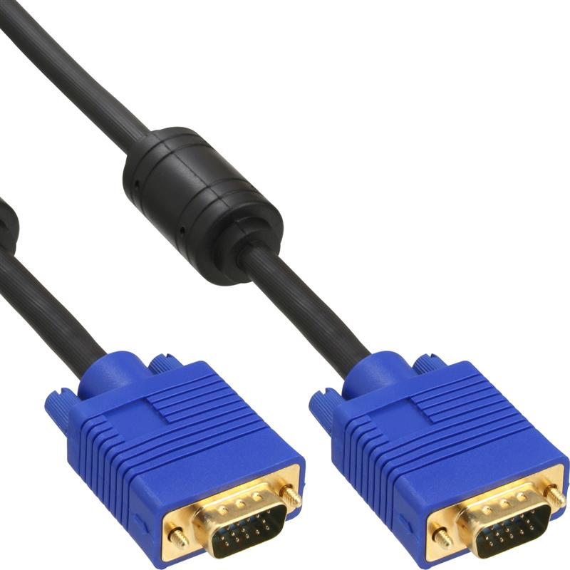 InLine S-VGA kabel Premium zwart 15HD M M 1 5m