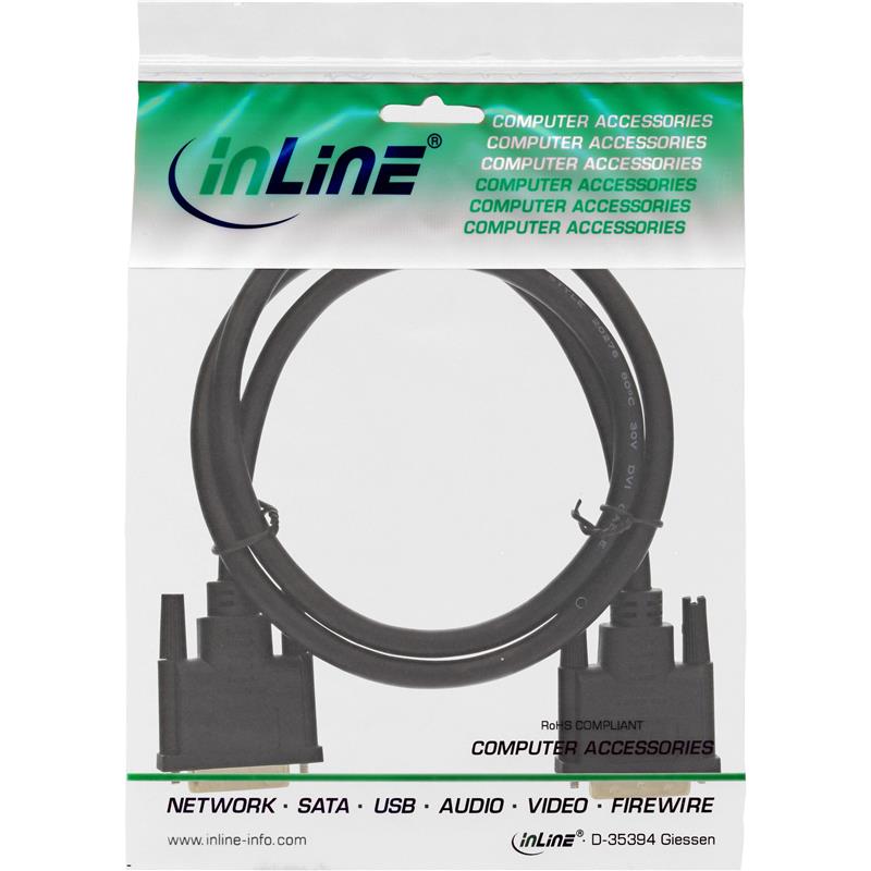 InLine DVI-D kabel Premium 24 1 M M Dual Link verguld 2m