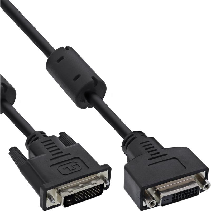 InLine DVI-D kabel Dual Link 24 1 M V zwart 5m