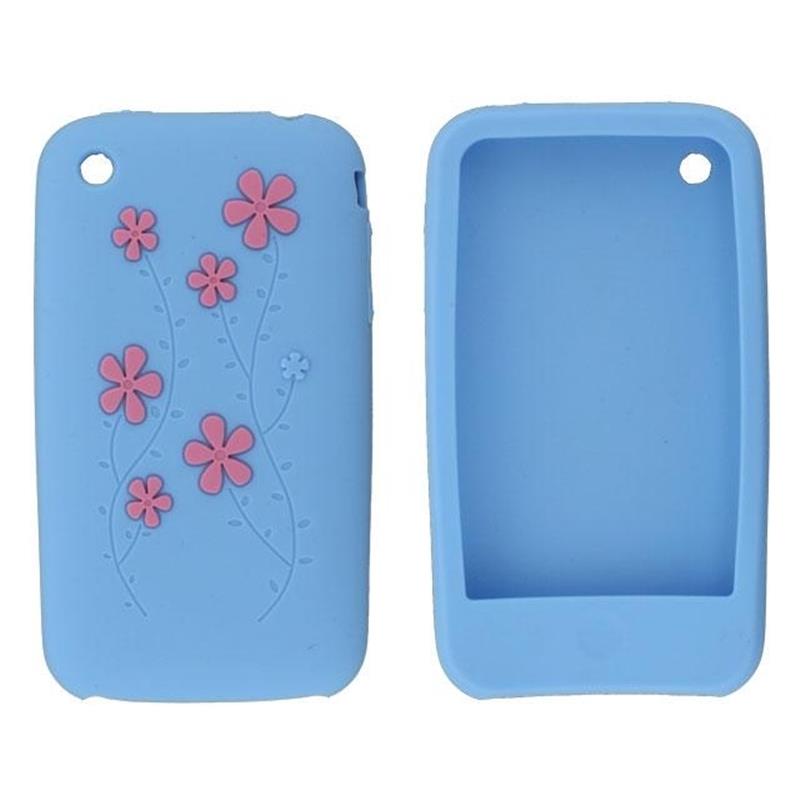 Xccess Silicone Case Apple iPhone 3G S Flower Light Blue