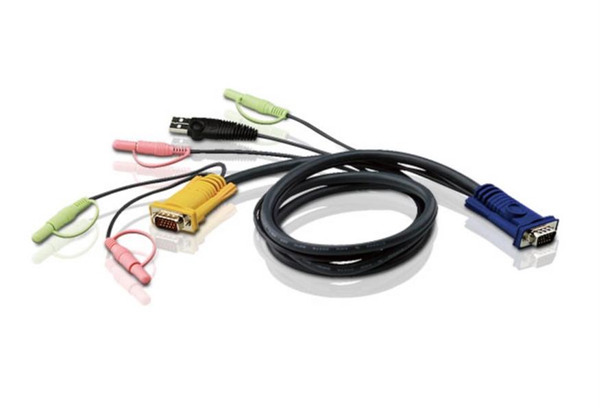 ATEN 1.8M USB KVM Kabel met 3 in 1 SPHD en Geluid