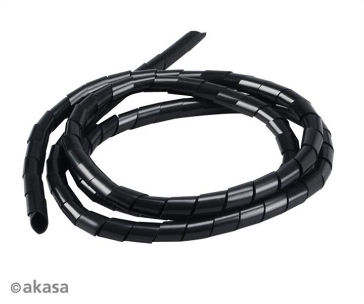 Akasa black cable management kit spiral wrap cable ties cable clamps