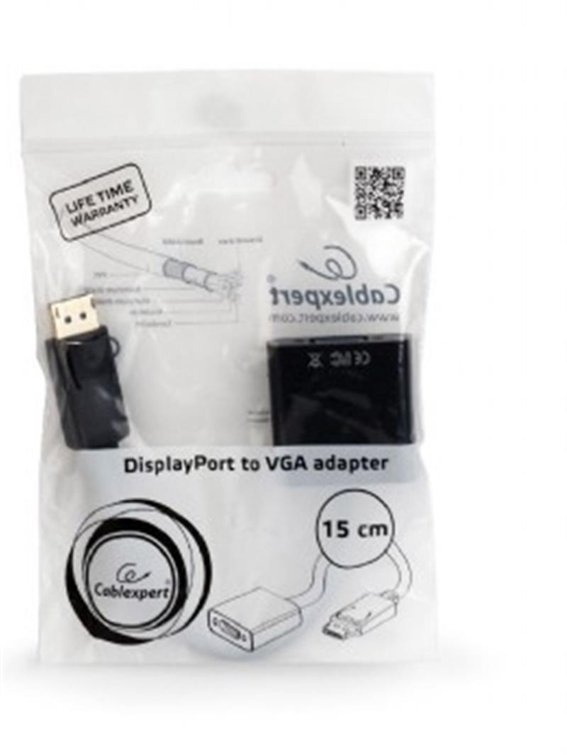 Gembird DisplayPort naar VGA adapterstekker zwart *DPM VGAF