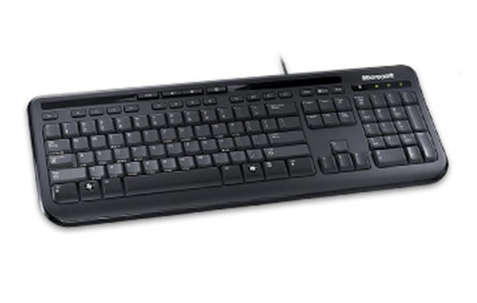 Microsoft Wired Keyboard 600, Black toetsenbord USB QWERTZ Zwitsers Zwart