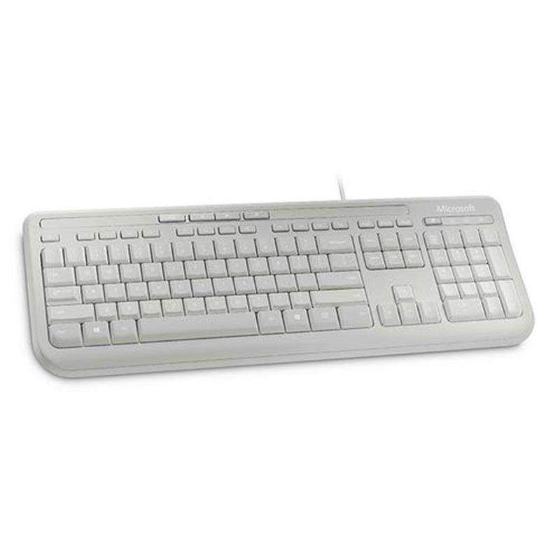 Microsoft Wired Keyboard 600 toetsenbord USB Alfanumeriek Engels Wit
