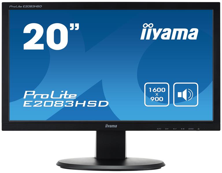 iiyama ProLite E2083HSD-B1 LED display 49,5 cm (19.5"") 1600 x 900 Pixels HD+ Zwart